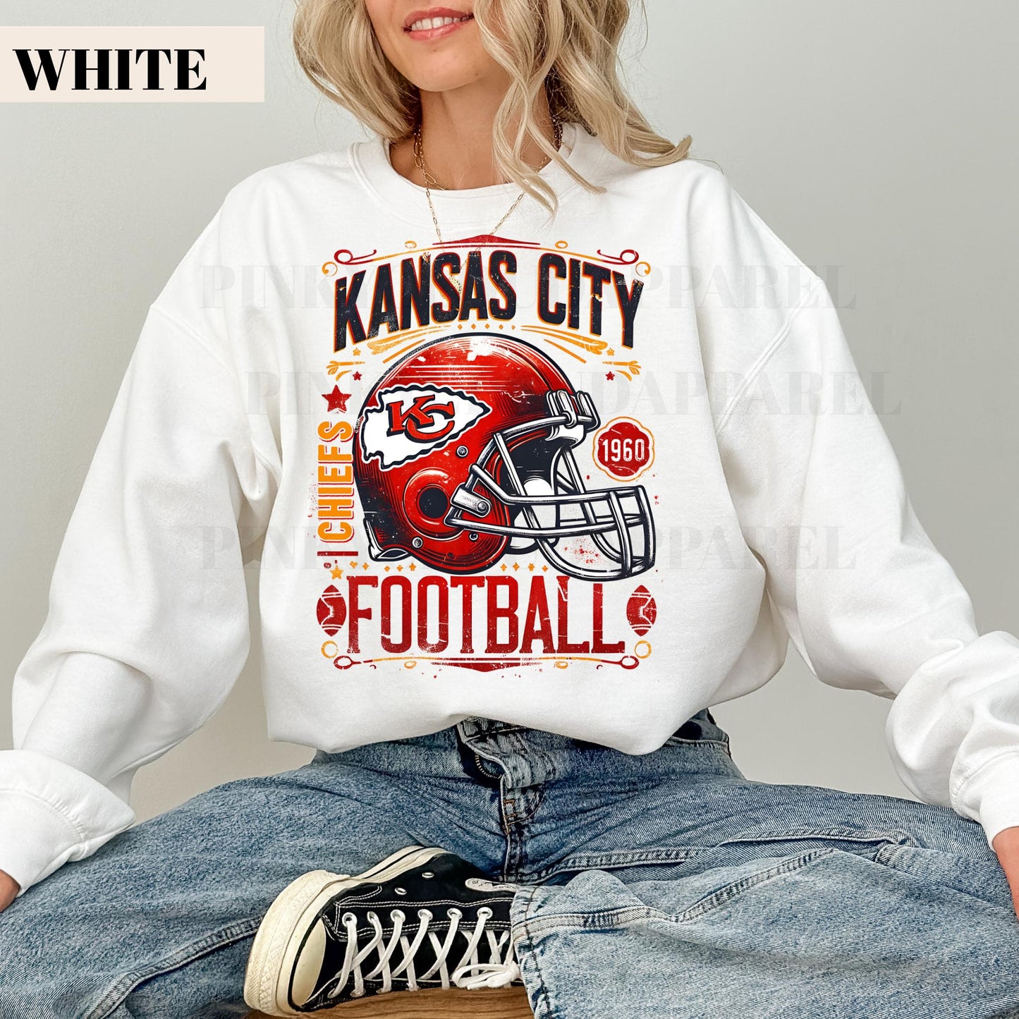Vintage Kansas City Football Sweatshirt: Trendy Chiefs Fan Tee