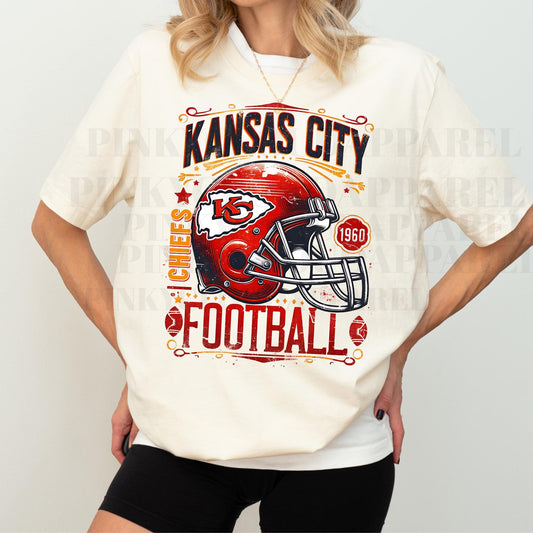 Vintage Kansas City Football Sweatshirt: Trendy Chiefs Fan Tee