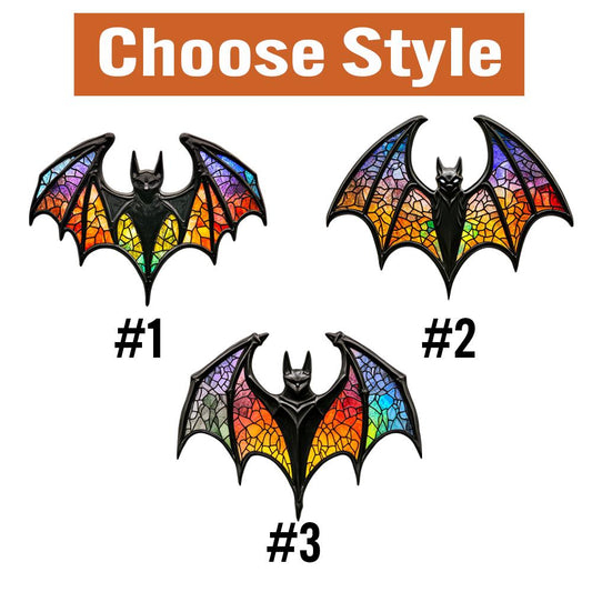 Rainbow Bat Window Hanging, Gothic Halloween Decor, Unique Rainbow Bat Gift for Her, Spooky Home Accent, Colorful Bat Wall Hanging
