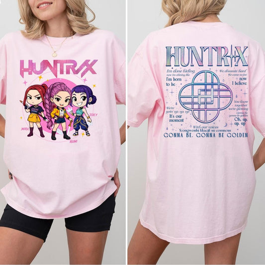Comfort Colors® Huntrix Demon Hunters Shirt, Huntrix Girls TShirt, Mira Rumi Joey Shirt, Demon Hunter Merch,Gift For Kpop Fan PSN1467.1466.B