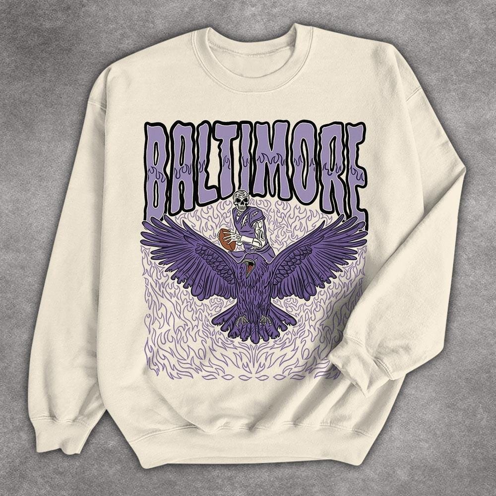 Baltimore Football Skull Vintage Shirt