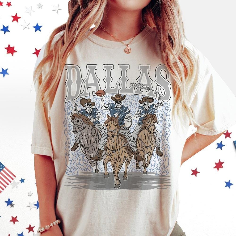 Dallas Football Skull Vintage Shirt