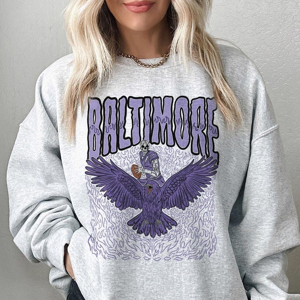 Baltimore Football Skull Vintage Shirt