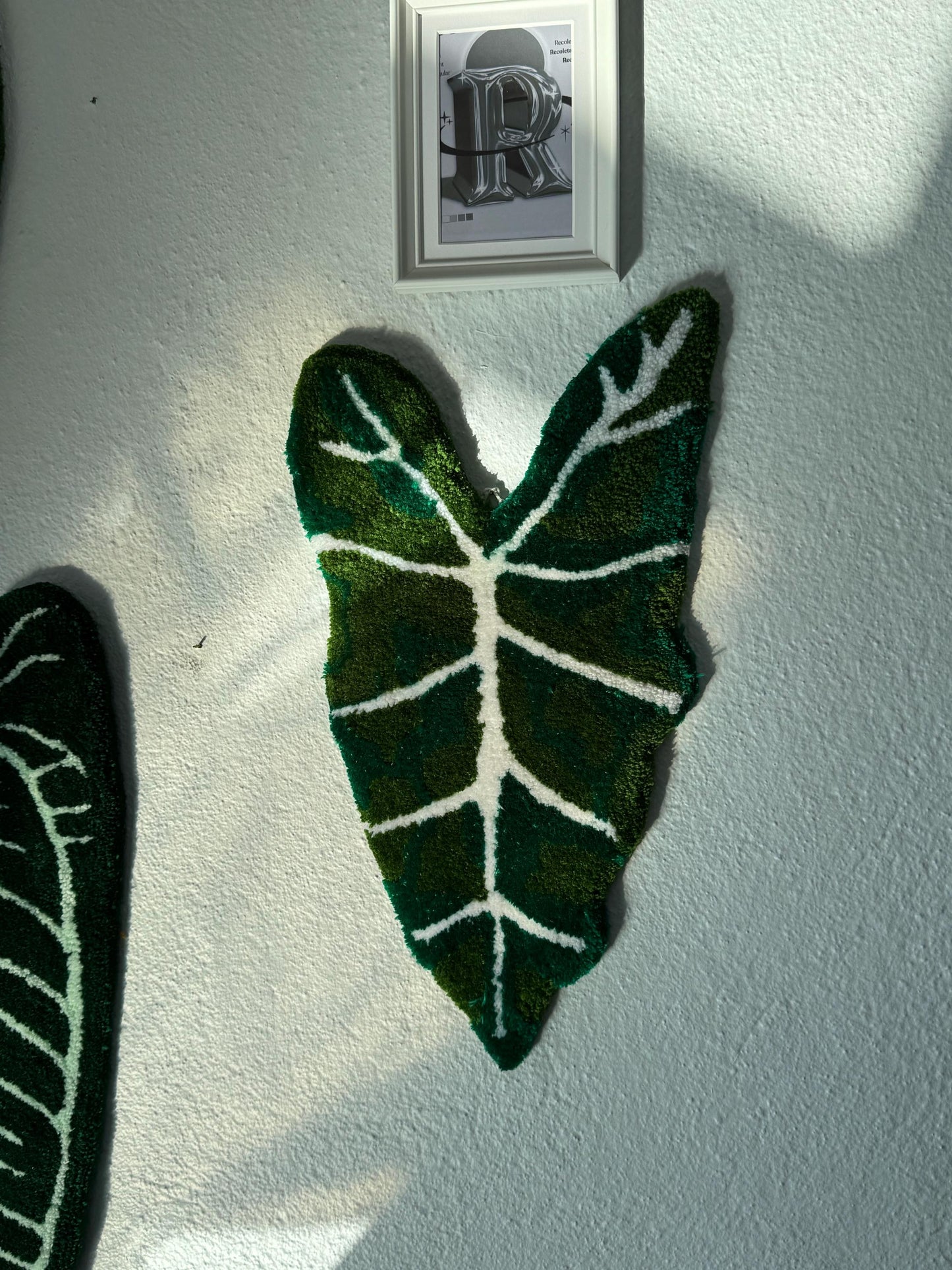 Handmade Tropical Leaf Rug Wall Decor Set – Monstera, Caladium & Alocasia Tufted Rugs – Botanical Plant Lover Gift