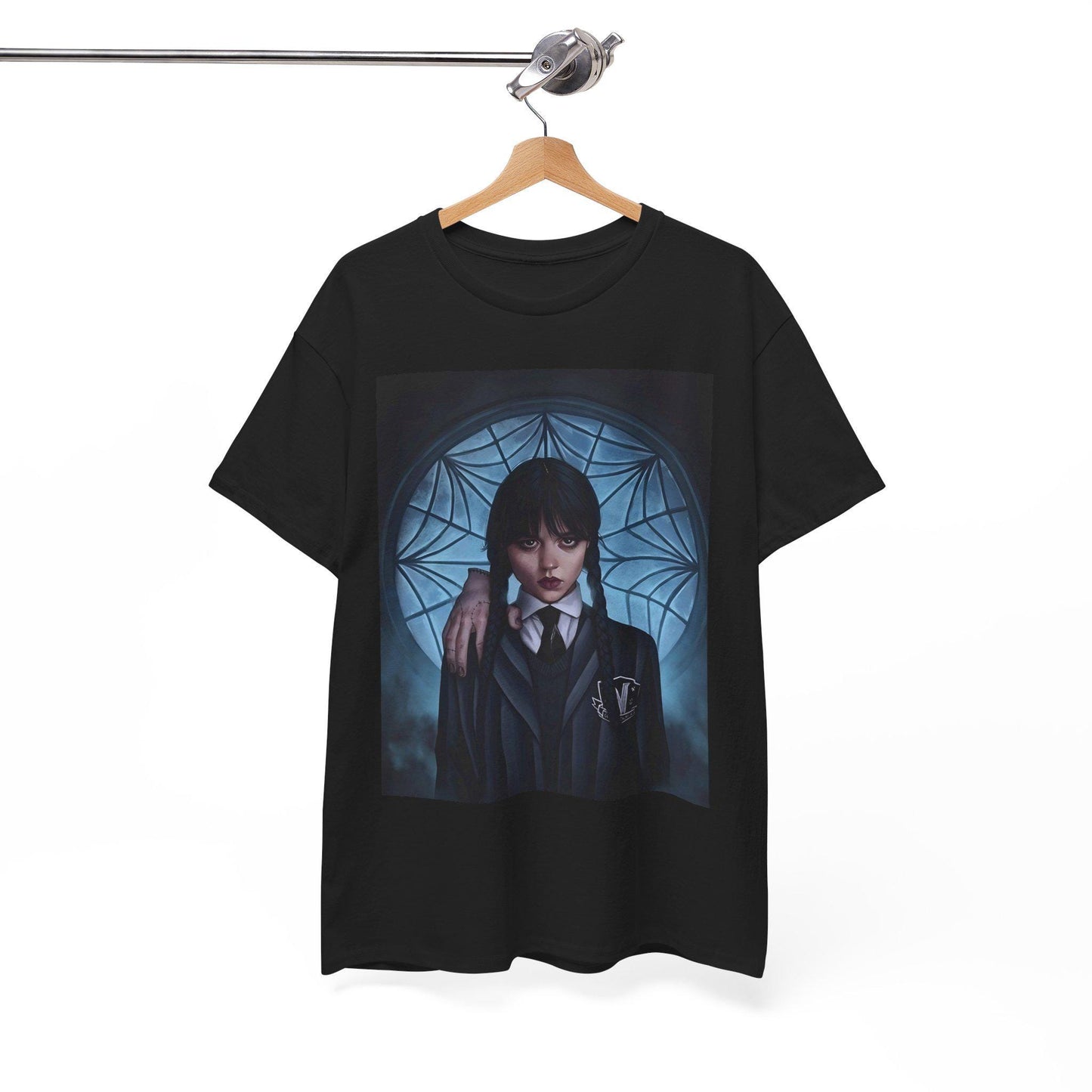 Wednesday Addams T-Shirt, Gothic Horror Shirt, TV Show Fan Gift, Dark Academia Clothing, Addams Family Inspired Tee, Creepy Cute Top