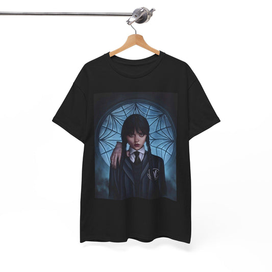 Wednesday Addams T-Shirt, Gothic Horror Shirt, TV Show Fan Gift, Dark Academia Clothing, Addams Family Inspired Tee, Creepy Cute Top