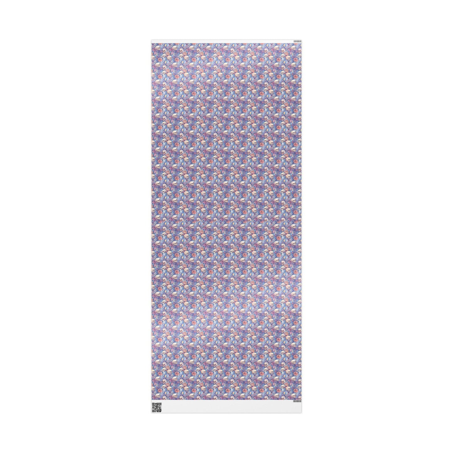 Pastel Goth Halloween Wrapping Paper Roll Watercolor Cute Spooky Ghost Bat Moon Stars Design #9