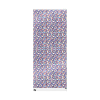 Pastel Goth Halloween Wrapping Paper Roll Watercolor Cute Spooky Ghost Bat Moon Stars Design #9