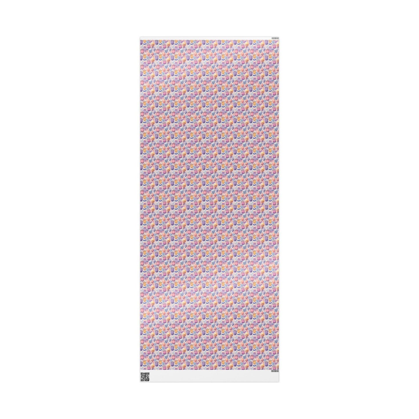 Pastel Goth Watercolor Wrapping Paper Roll Halloween Spooky Cute Ghost Bat Stars Gothic Aesthetic #12