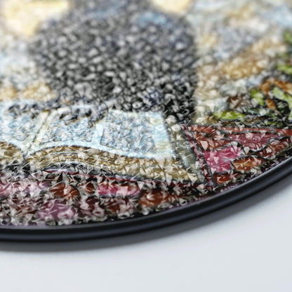 suncatcher stained glass raven with book and candles Halloween gift