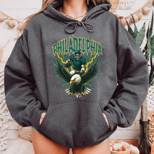 Philadelphia Football Hoodie, Vintage Style Gift, Football Tee, Philadelphia Fans Hoodie, Philadelphia Football Shirt, Philadelphia Retro