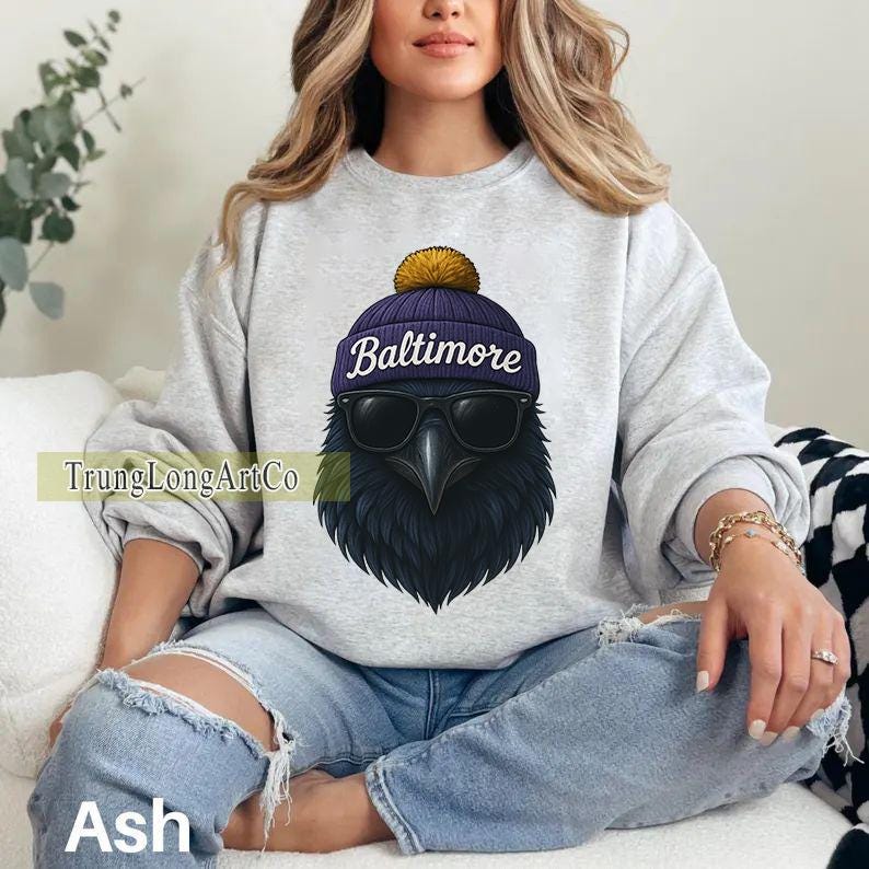 Baltimore Football Shirt, Baltimore Football Sweatshirt, Retro Style Baltimore Football Shirt, Sunday Football Sweatshirt