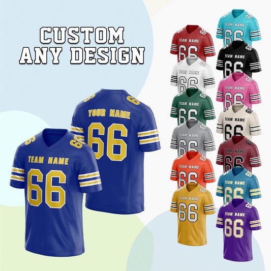 Custom Football Jersey: Personalized Stitched Team Uniform, Your Name & Number