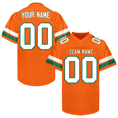 Custom Green Gold  Football Jersey Men Women Youth Kid, Football Shirt Printed Name Number and Logo, College Practice Football Uniform