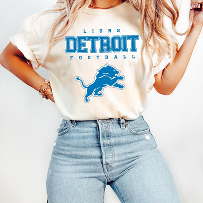 Detroit Football Retro Style Shirt, Detroit Football Sweatshirt, Detroit Football Shirt, Detroit T-shirt, Sunday Football, Gameday Shirt