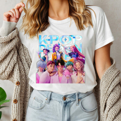 Kpop Demon Hunters Shirt, Huntrix Girl TShirt, Kpop idol group Shirt, Mira, Rumi, Joey Shirt, Demon Hunter Merch, Gift for Huntrix fan