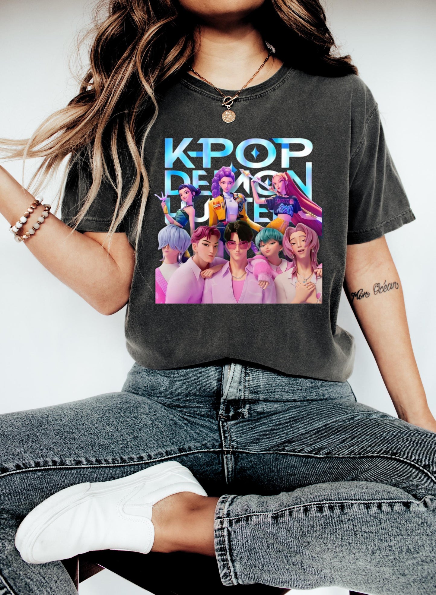 Kpop Demon Hunters Shirt, Huntrix Girl TShirt, Kpop idol group Shirt, Mira, Rumi, Joey Shirt, Demon Hunter Merch, Gift for Huntrix fan