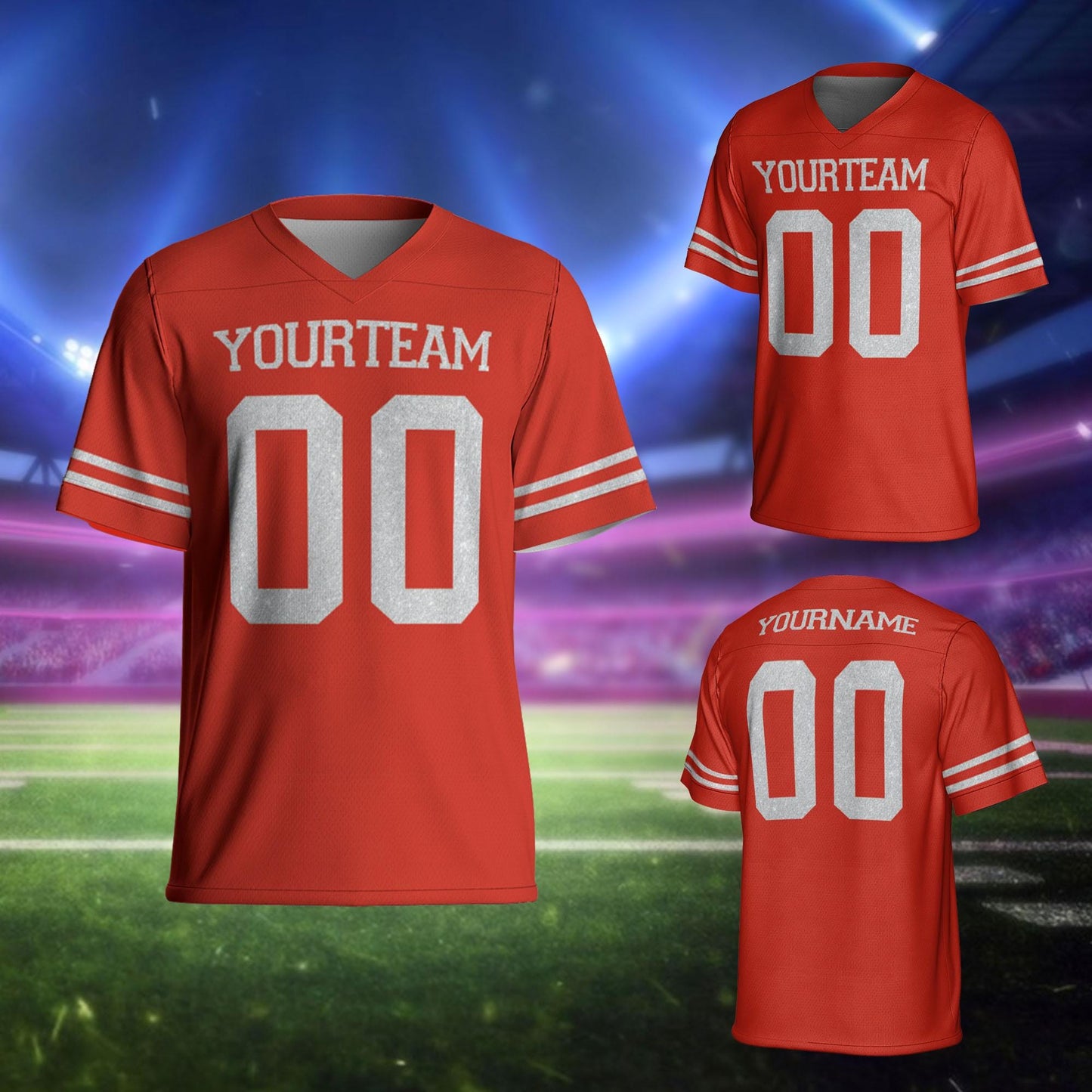 Custom Football Jersey For Men Women Youth, Custom Name & Number Football Jersey, Football Jersey Uniform For Football Team Football Fans