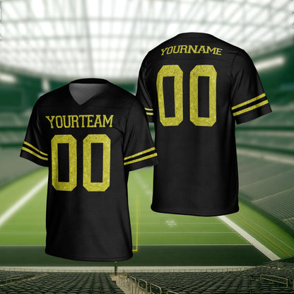 Women Glitter Pattern Personalized Football Jersey, Custom Glitter Jersey Shirt, Customized Glitter Name And Number Jersey For Sport Fan