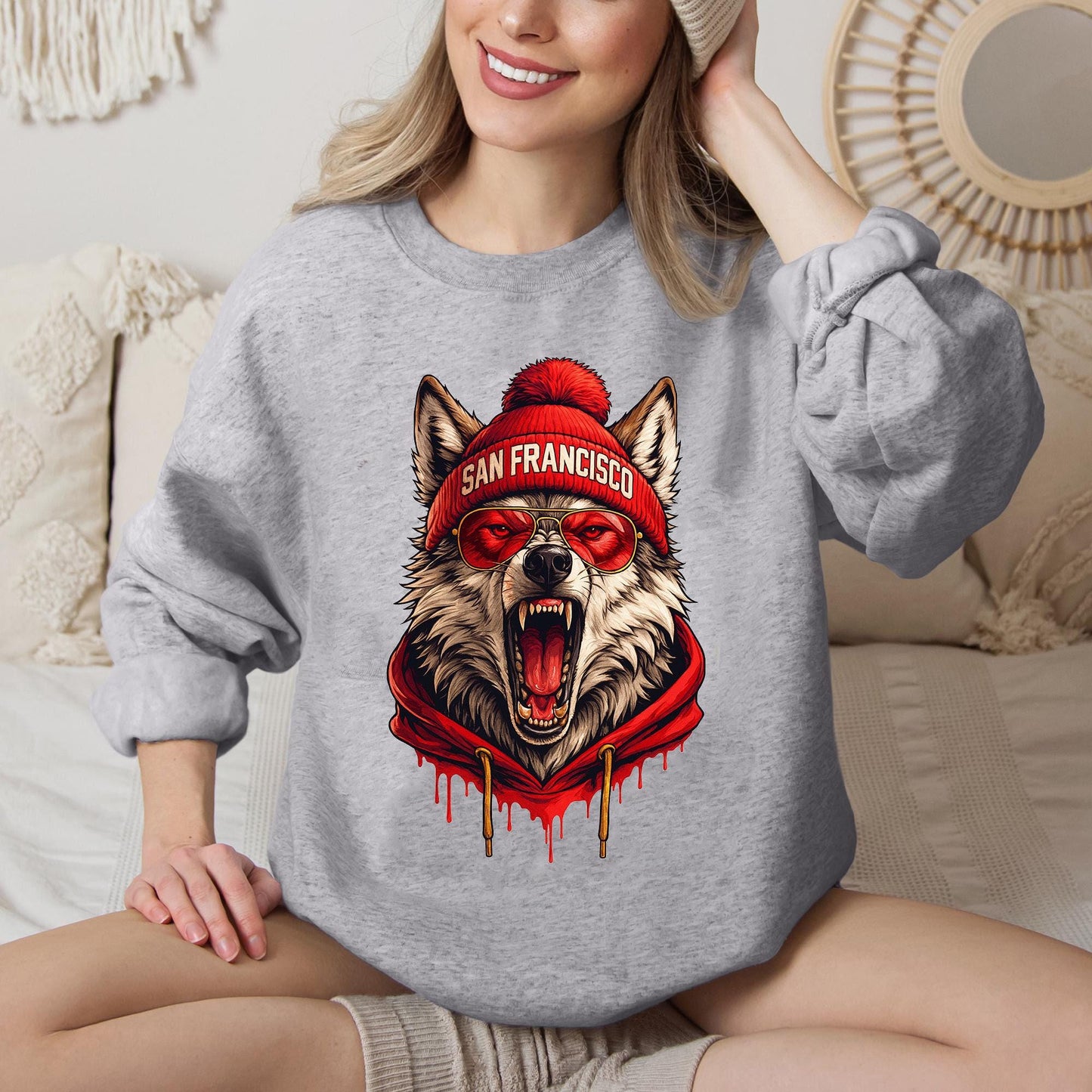 San Francisco Football Retro Style Sweatshirt, San Francisco Super Bowl Champions Shirt, Sunday Football Shirt, San Francisco Shirt