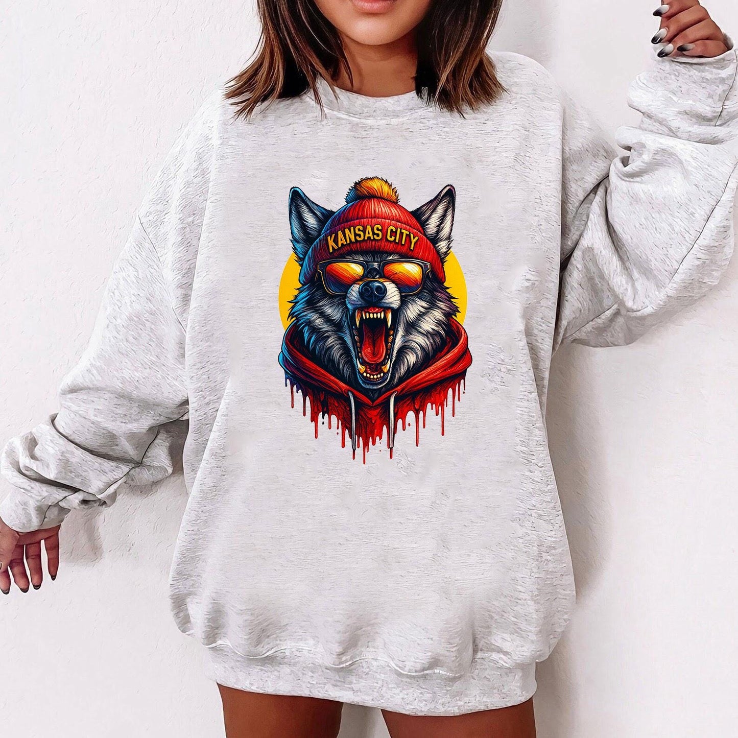 Kansas City Football, Kansas City Football Sweatshirt, Kansas City Sweatshirt, Football Fan Gift, Kansas City Fan, Game Day Shirt.