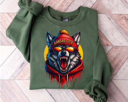 Kansas City Football, Kansas City Football Sweatshirt, Kansas City Sweatshirt, Football Fan Gift, Kansas City Fan, Game Day Shirt.