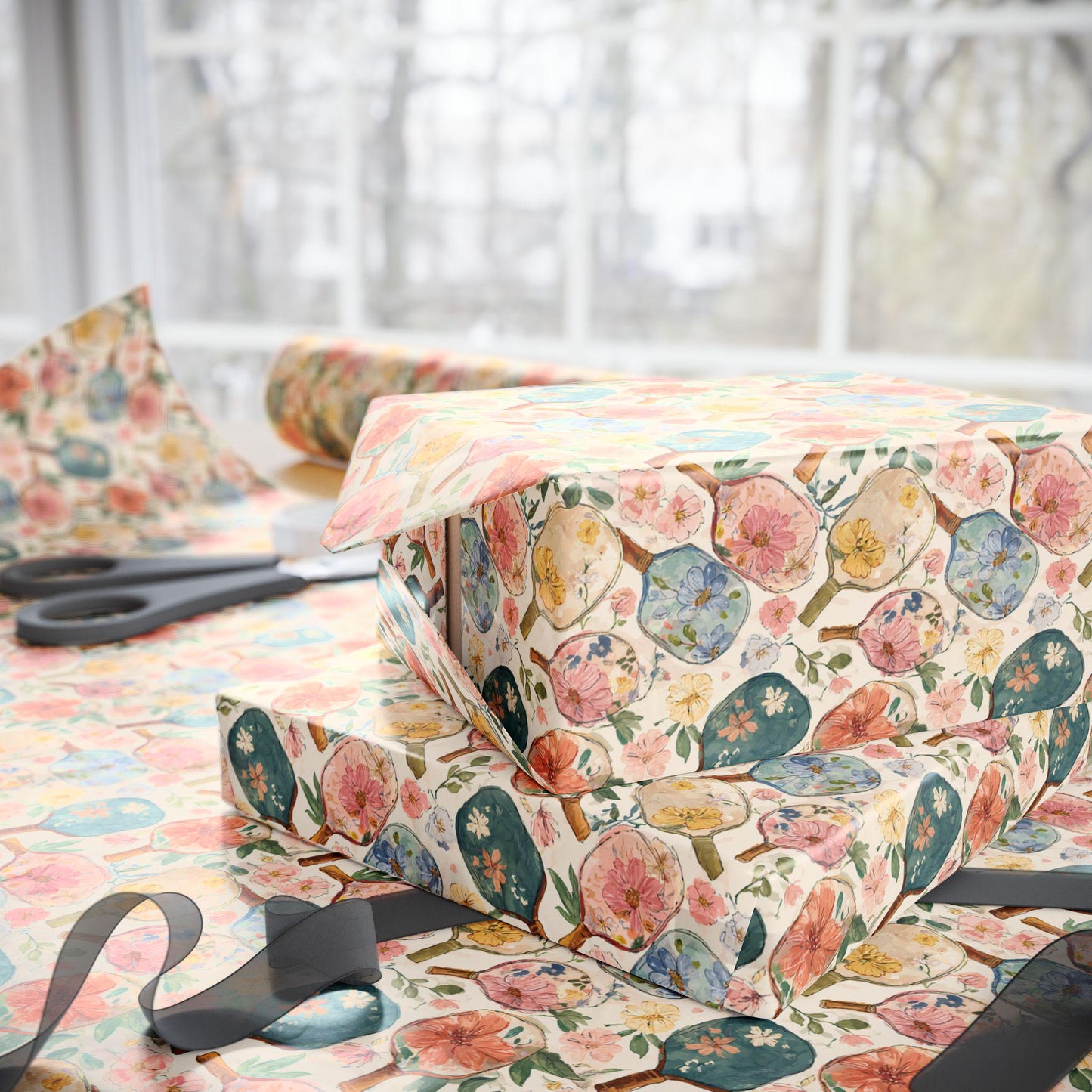 Pickleball Wrapping Paper Sheet for Sports Fans and Players, Vibrant Gift Wrap for Pickleball Parties, Pickleball Gift Packaging