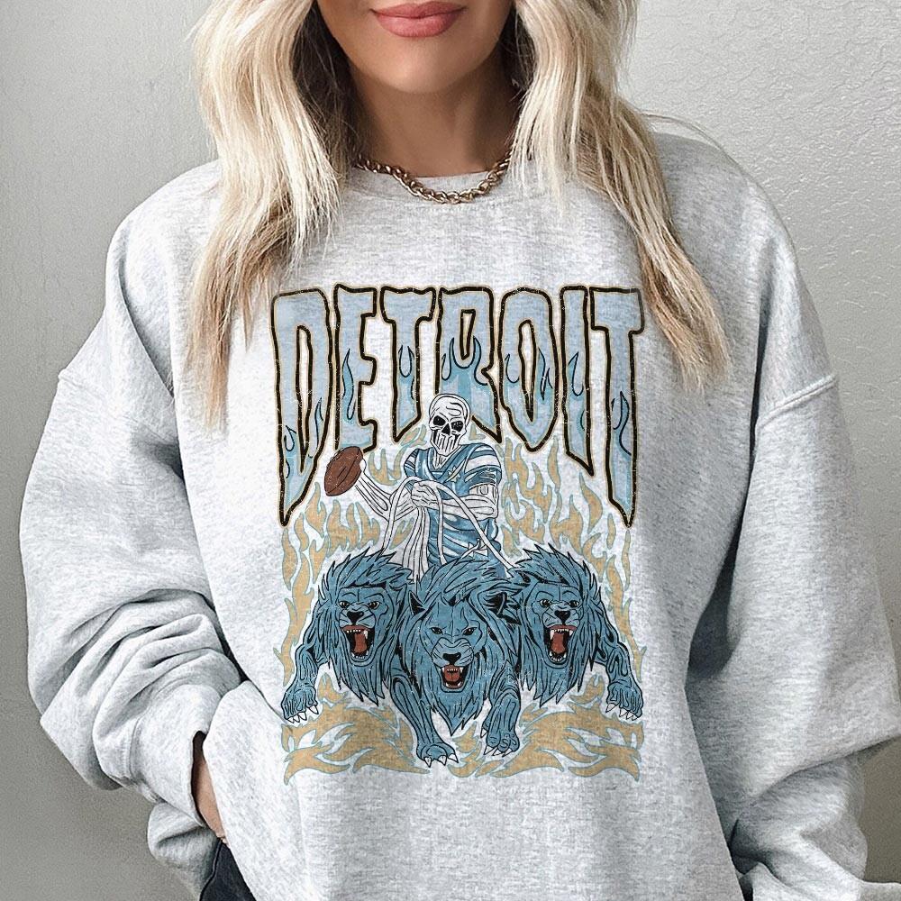 Detroit Football Skull Vintage Shirt
