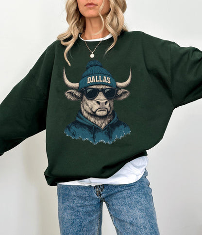 Vintage Dallas Football Sweatshirt, Dallas Game Day Shirt, Dallas Shirt, Game Day Shirt, Trendy Dallas Football Fan Gift.