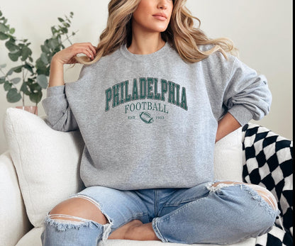 Retro 90s Style Philadelphia Football Sweatshirt, Game Day Tee, Philadelphia Team Football Shirt, Sunday Philadelphia, Philadelphia Football