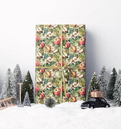 Farmers Market Wrapping Paper Roll Farmhouse Rustic Apples Design Eco Kitchen Country Orch-9fb7-42fe-98dc-2c1477b613d1_3_wrapping_paper_fill