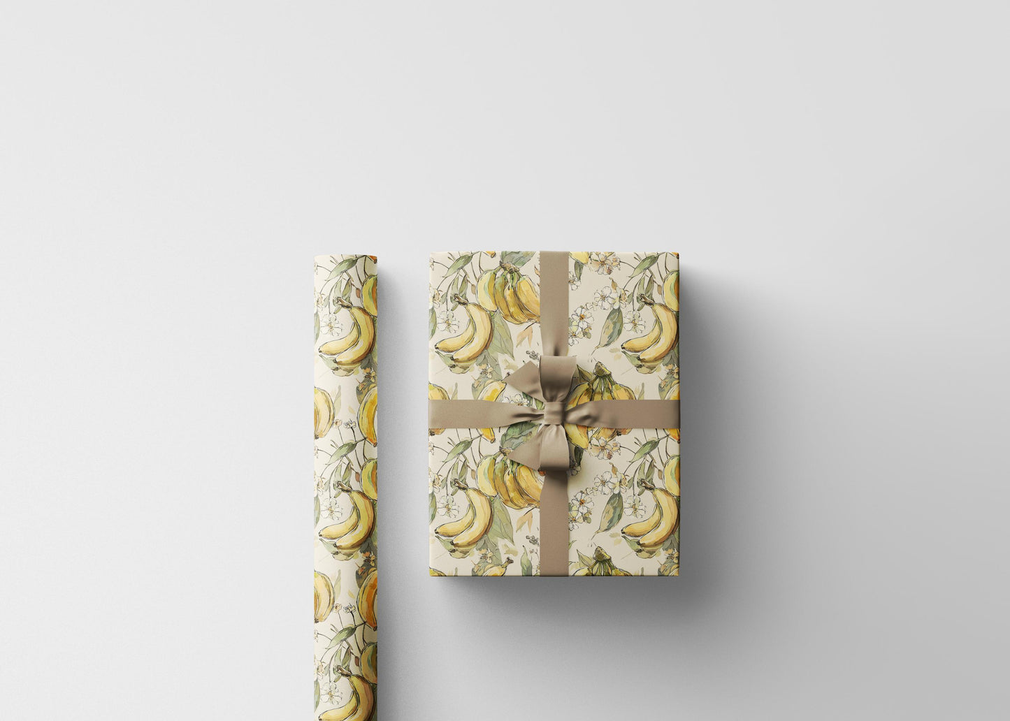 Farmers Market Wrapping Paper Roll Rustic Farmhouse Bananas Fruit Design Eco Friendly Country Kitchen Tropical Gift Wrap #49
