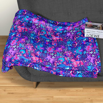 Espeon and Cosmog Fleece Blanket, Cozy Throw for Bedroom Living Room, Soft Cotton Bedding,  Home Decor Throw Blanket, Espeon Blanket Gifts