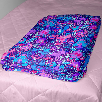 Espeon and Cosmog Fleece Blanket, Cozy Throw for Bedroom Living Room, Soft Cotton Bedding,  Home Decor Throw Blanket, Espeon Blanket Gifts