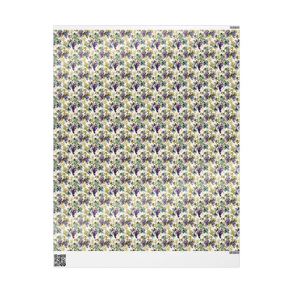 Farmers Market Wrapping Paper Roll Farm Fresh Grapes Rustic Vineyard Design Eco Friendly Country Kitchen Fruit Gift Wrap #51