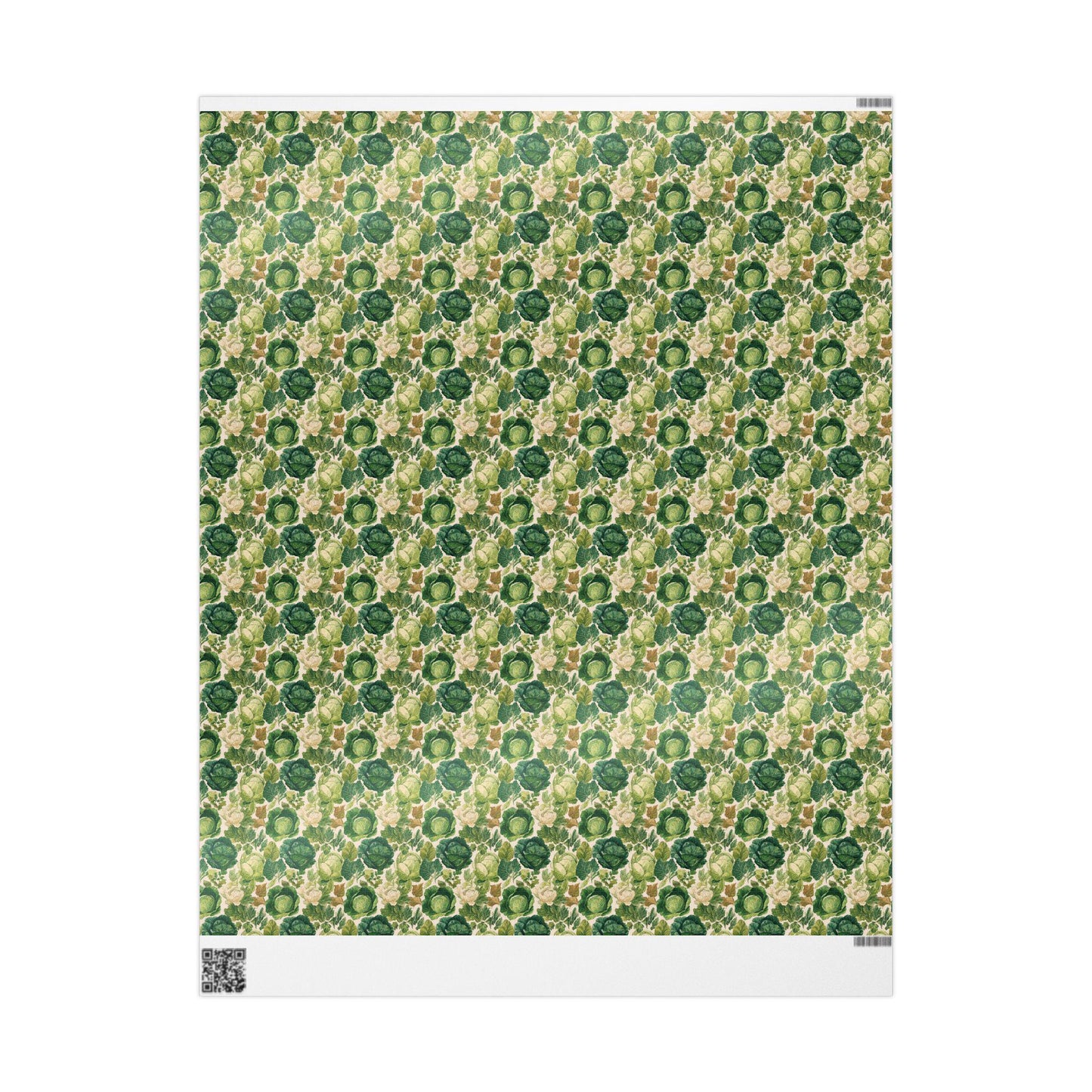 Farmers Market Wrapping Paper Roll Eco Rustic Leafy Greens Kale Design Farm Fresh Vegetables Farmhouse Country Gift Wrap #75