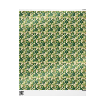Farmers Market Wrapping Paper Roll Eco Rustic Leafy Greens Kale Design Farm Fresh Vegetables Farmhouse Country Gift Wrap #75