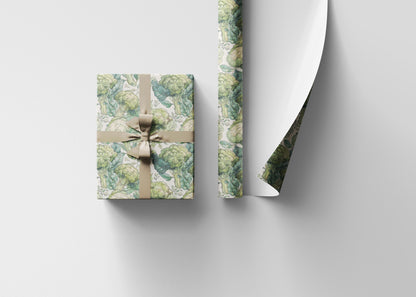 Farmers Market Wrapping Paper Roll Rustic Country Kitchen Broccoli Farm Fresh Vegetables Eco Farmhouse Organic Gift Wrap #68