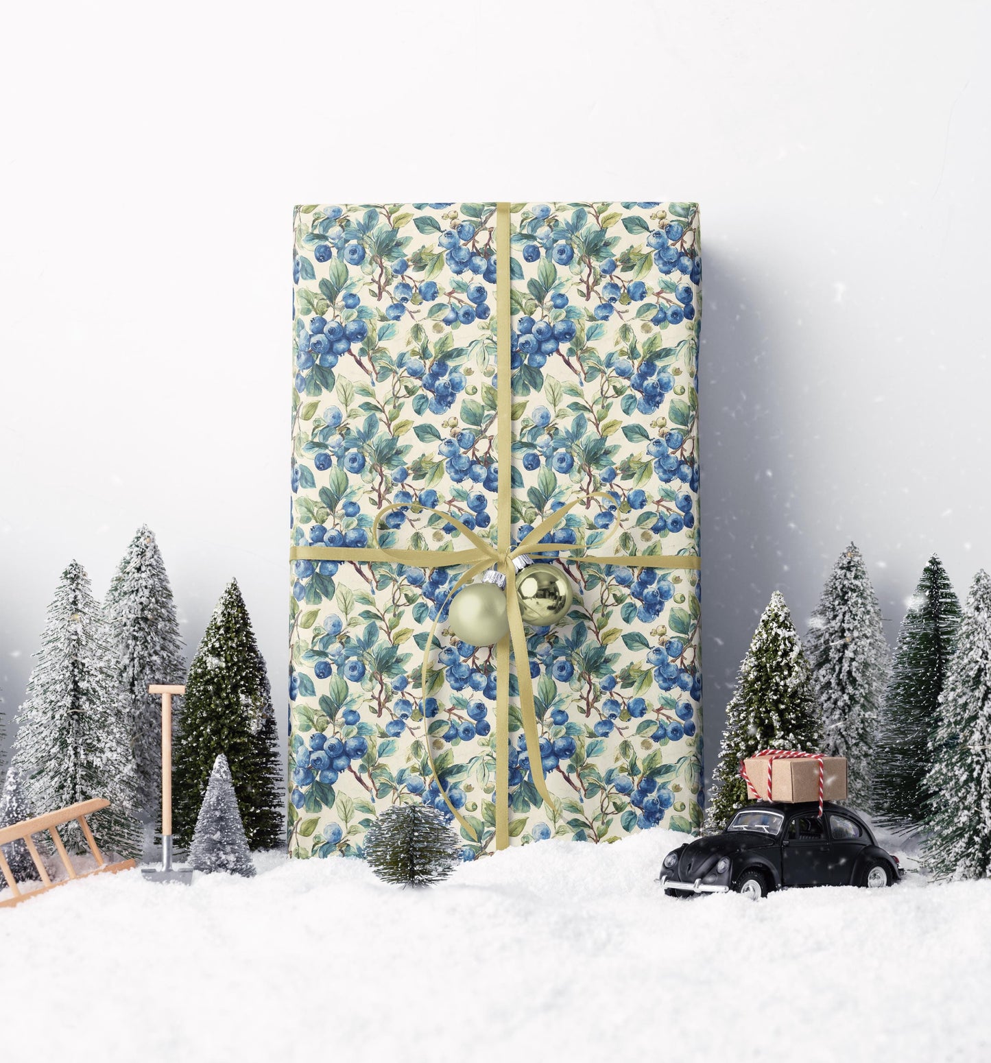 Farmers Market Wrapping Paper Roll Rustic Farmhouse Blueberries Illustration Eco Friendly -c7b0-4982-b801-7d3880581c9e_1_wrapping_paper_fill