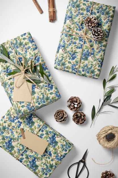Farmers Market Wrapping Paper Roll Rustic Farmhouse Blueberries Illustration Eco Friendly -c7b0-4982-b801-7d3880581c9e_1_wrapping_paper_fill