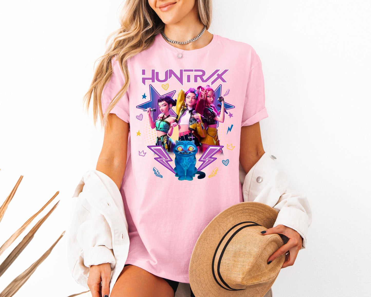 Kpop Demon Hunters Shirt, Huntrix Girl T-Shirt, Kpop idol group Shirt, Mira, Rumi, Joey Shirt,Demon Hunter Merch, Gift for Huntrix fan Shirt