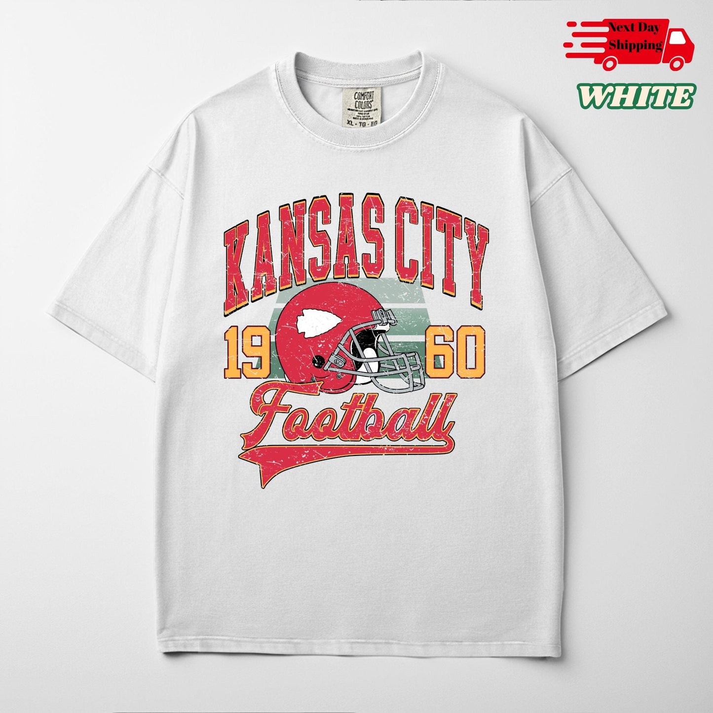Comfort Colors Kansas City Football Shirt: Trendy Game Day Tee