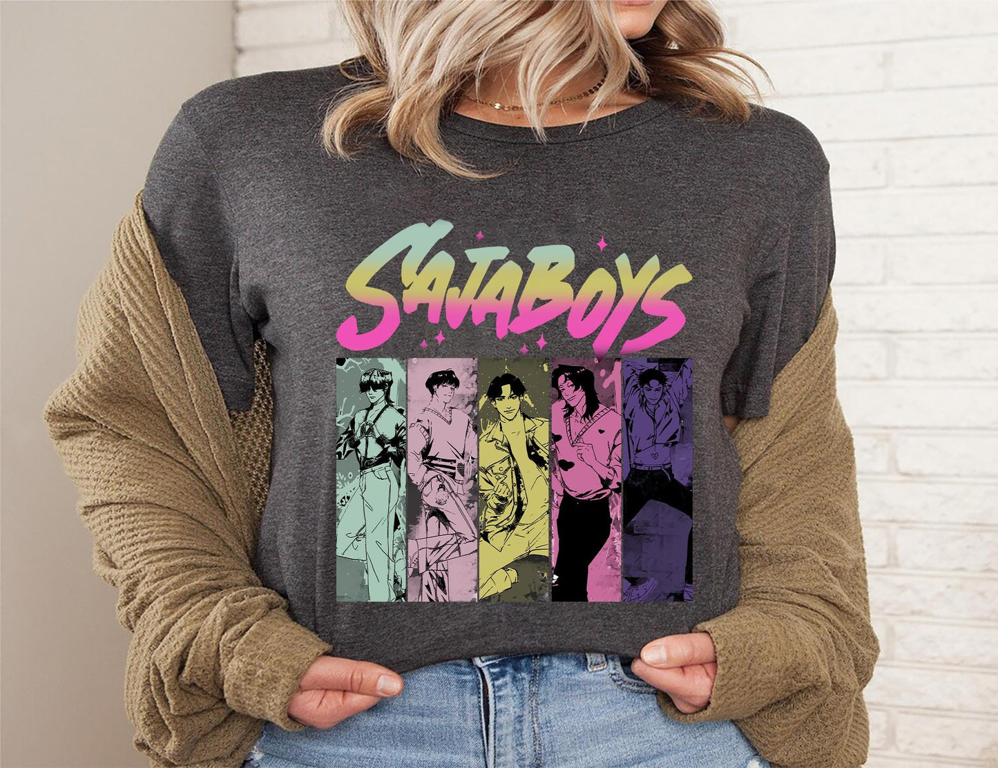 Kpop demon hunters shirt Saja boys Jinu manga shirt Korean pop lover gift Huntrix demon hunter merch Saja girls fan shirt Kpop graphic tee
