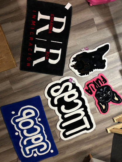 Custom Tufted Rug: Handmade Acrylic Design, Anime & Logo