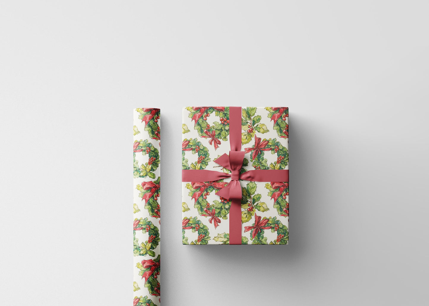 Christmas Wrapping Paper Roll, Vintage Retro Holiday Wrap, Custom Gift Paper with Swedish Christmas Design #3