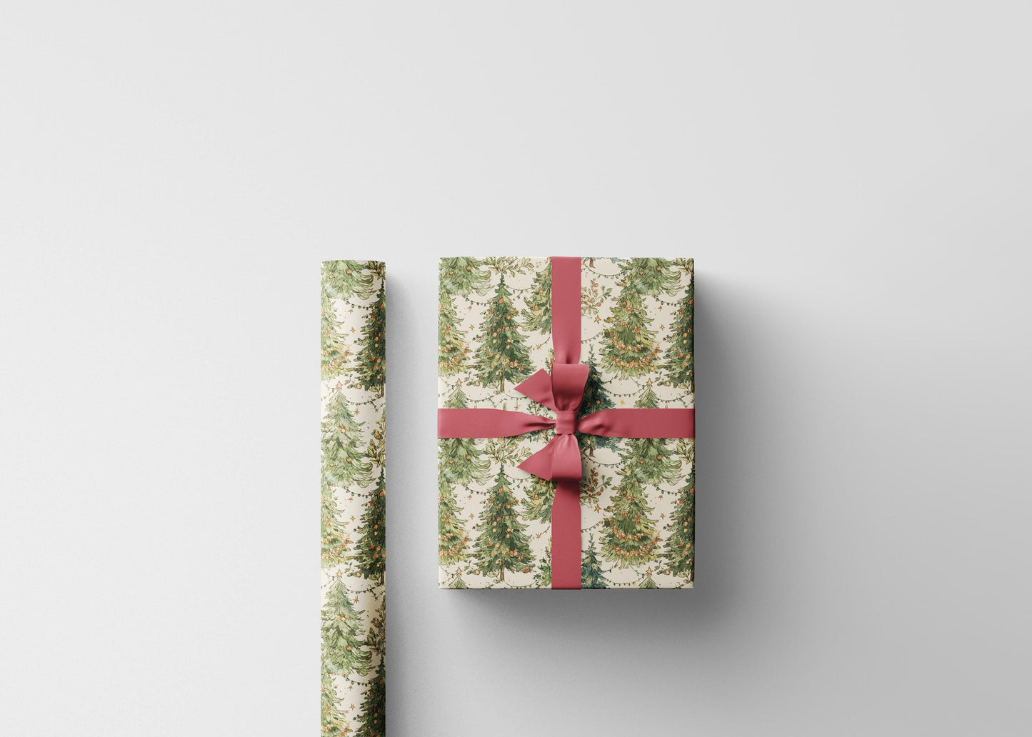 Custom Christmas Wrapping Paper, Vintage Style Gift Wrap Roll, Retro Holiday Packaging, Swedish Design #6