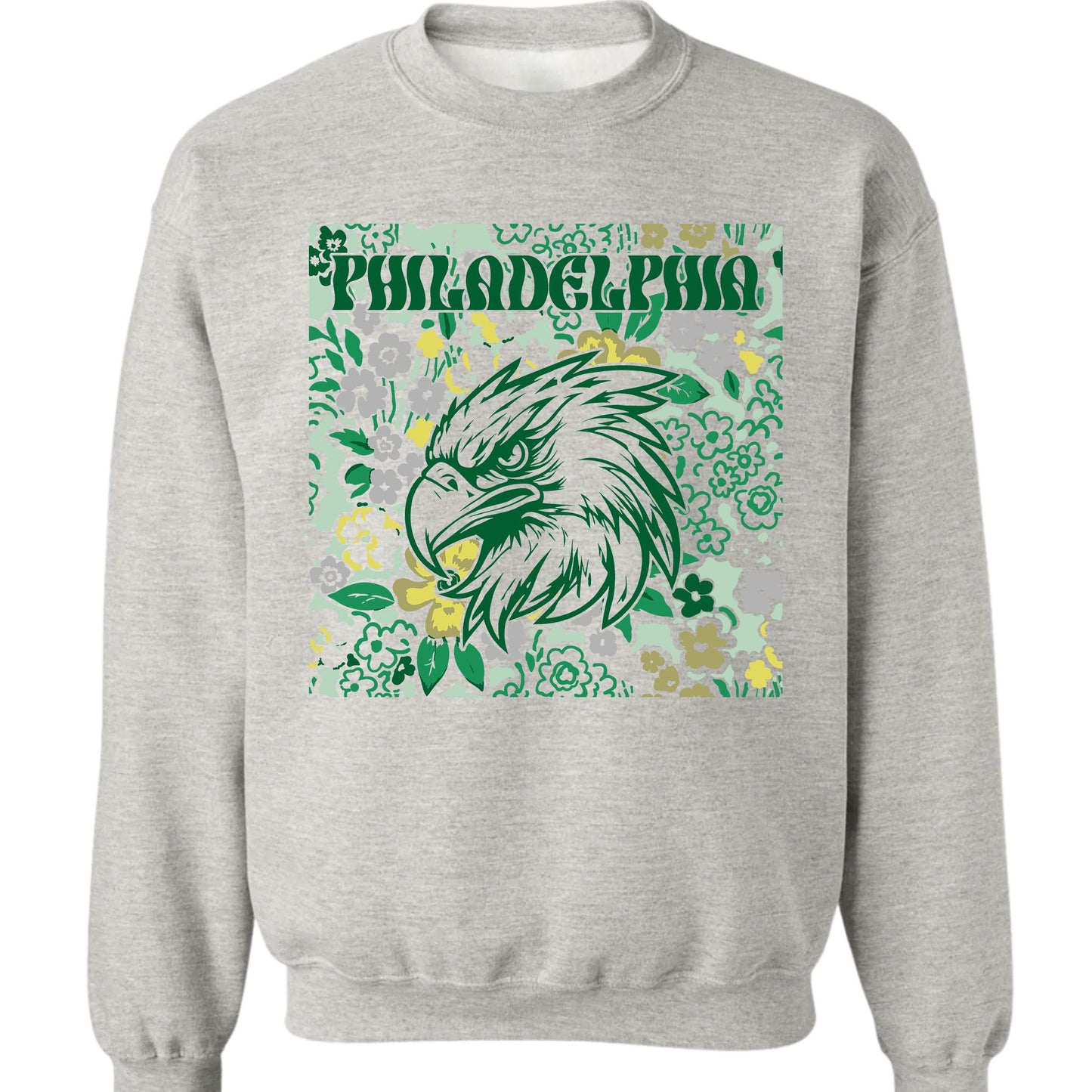 Philadelphia Team Mascot Shirt, Floral Spirit Mascot Sweatshirt, Game Day Tee, Abstract Flower Football Sports Shirt, Cheerleader Gift Shirt