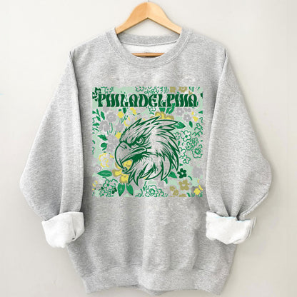 Philadelphia Team Mascot Shirt, Floral Spirit Mascot Sweatshirt, Game Day Tee, Abstract Flower Football Sports Shirt, Cheerleader Gift Shirt