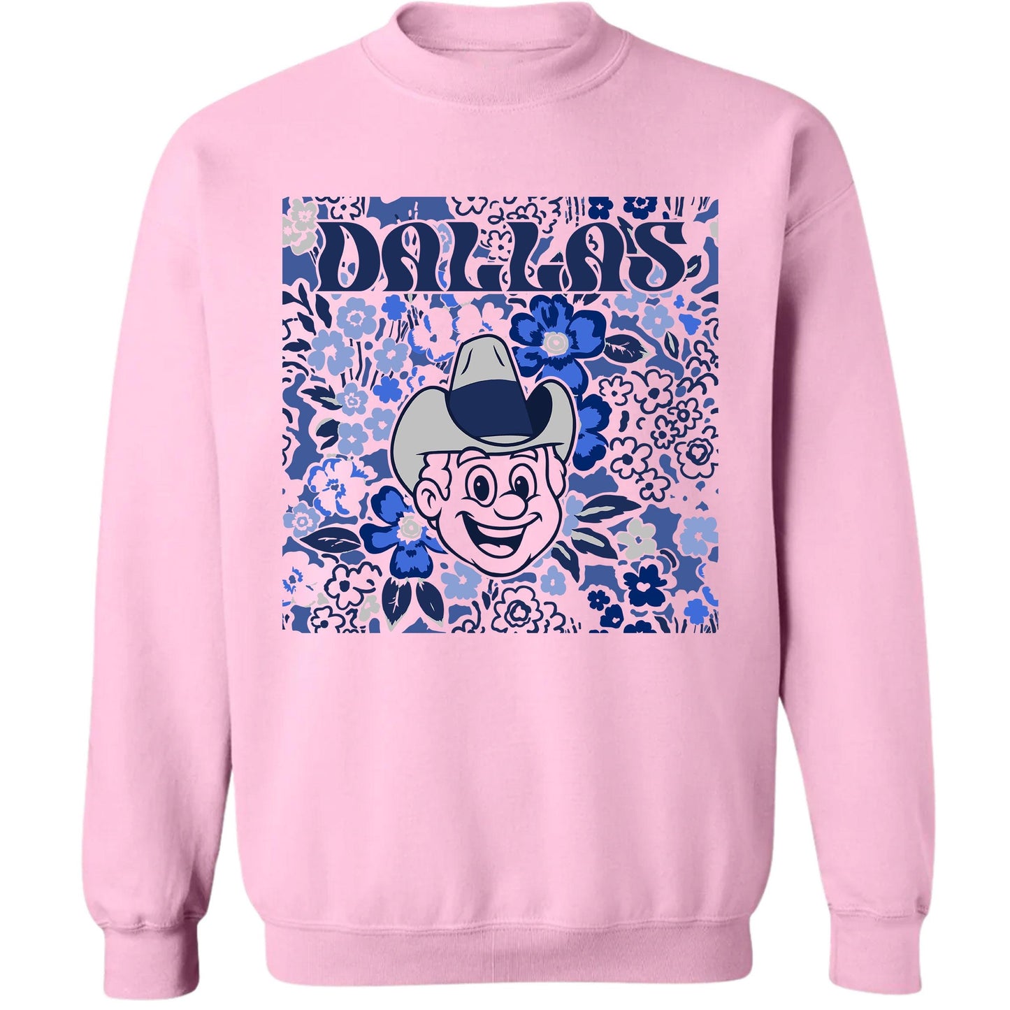 Dallas Team Mascot Shirt, Floral Spirit Mascot Sweatshirt, Game Day Tee, Abstract Flower Football Sports Shirt, Cheerleader Gift Shirt