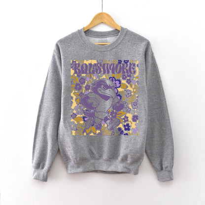 Baltimore Team Mascot Shirt, Floral Spirit Mascot Sweatshirt, Game Day Tee, Abstract Flower Football Sports Shirt, Cheerleader Gift Shirt